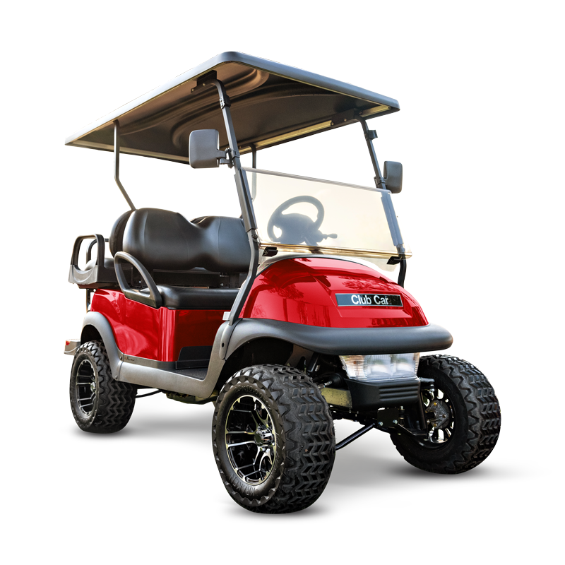 red golf cart